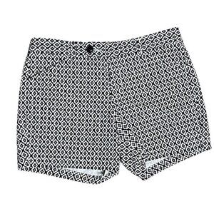 Dockers Blue White Paisley Print Comfort Stretch Waistband Shorts (Womens 10)